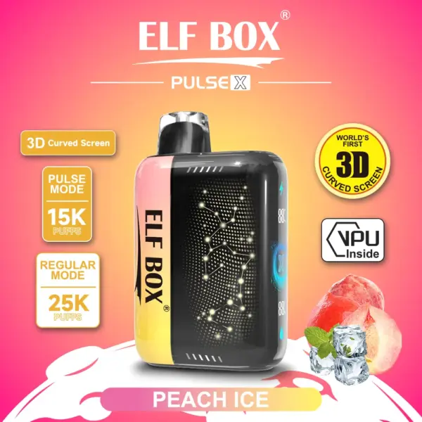 ピーチアイス フレーバー（ニコチンベイプ5%）｜ELF BOX PLUS X